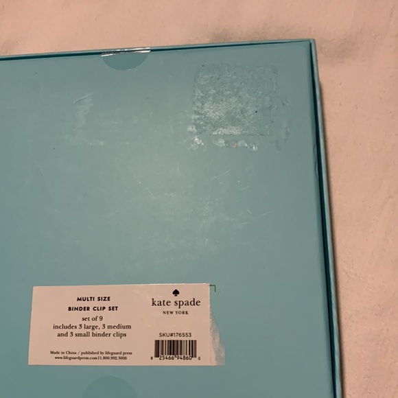 Kate Spade ♠️ Binder Clip Set - Picture 11 of 11